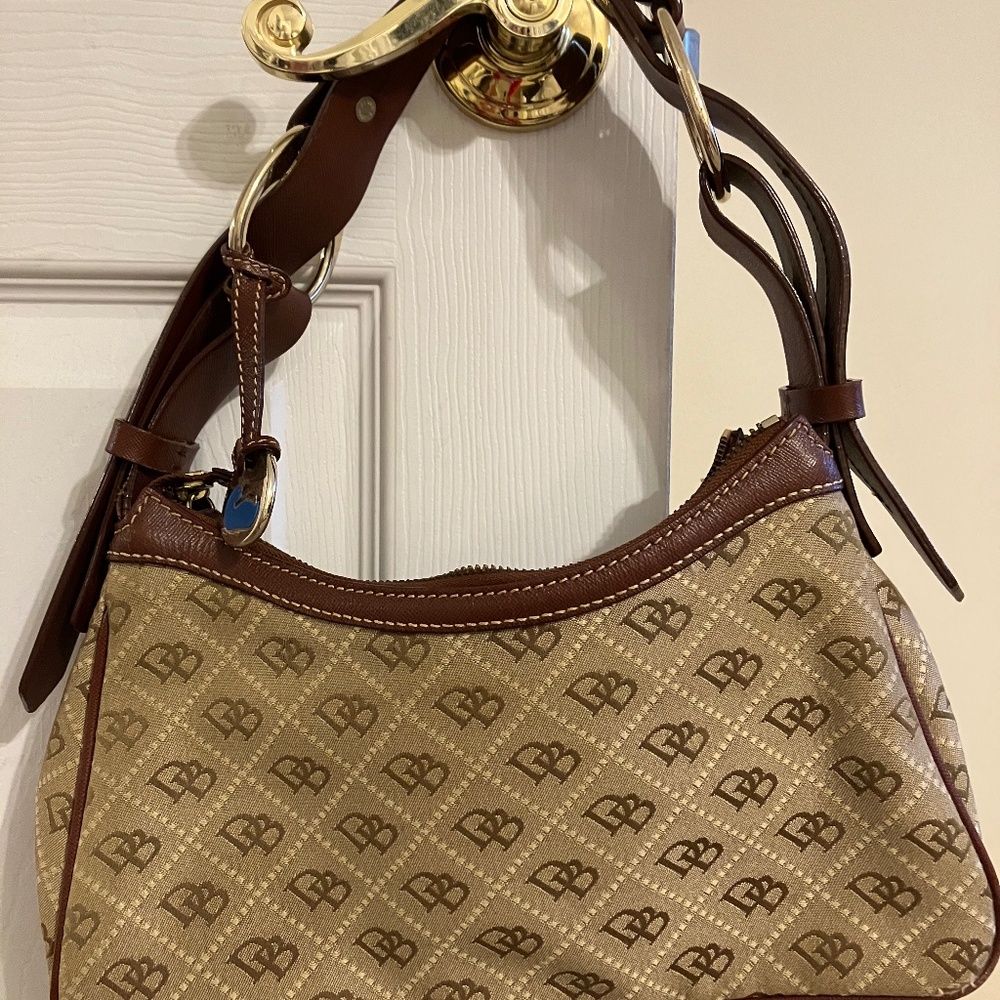 Dooney & Bourke Vintage Shoulder Bag Trademark Print
